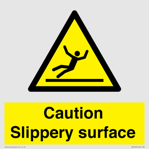 Caution Slippery surface